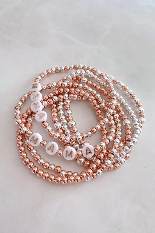 The Rose Gold Mixed Metal Name Bracelet