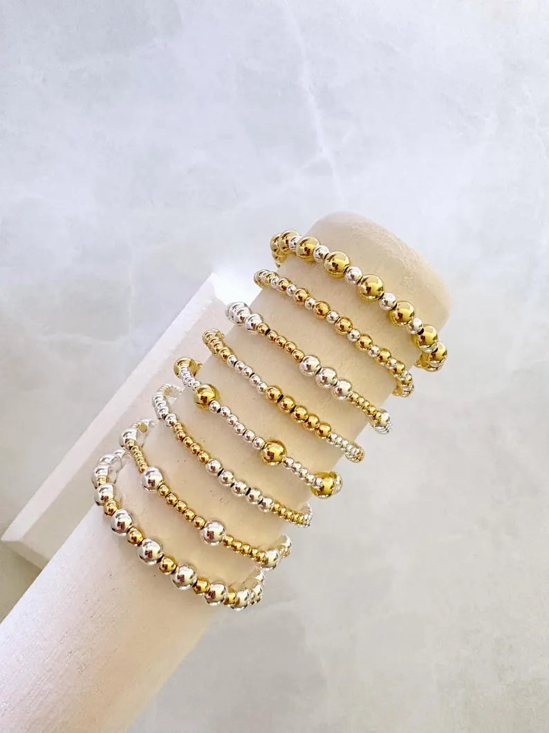 Gold and Silver Mixed Metal Bracelet