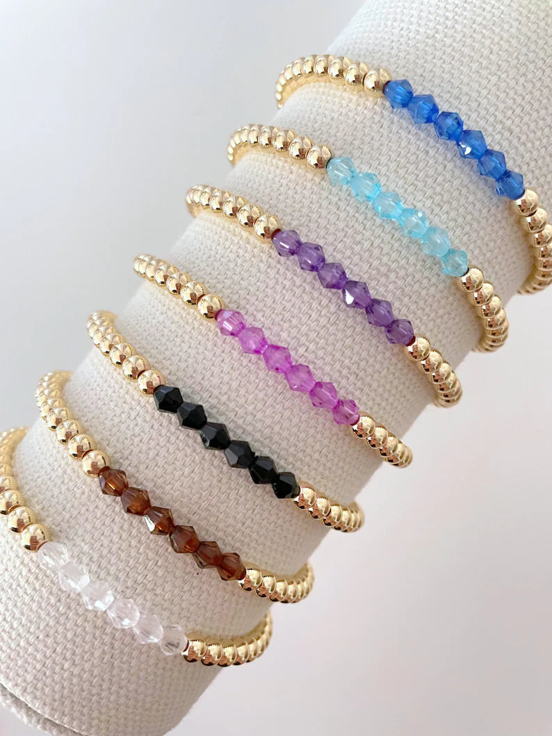 14k Gold Color Block Bracelets