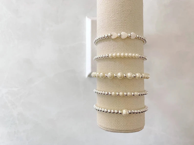 The Silver Pearl Stacking Collection