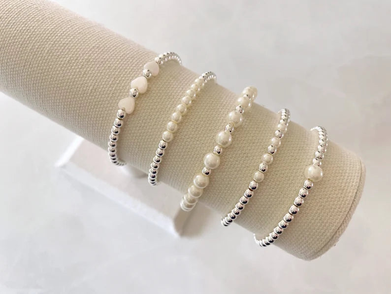 The Silver Pearl Stacking Collection