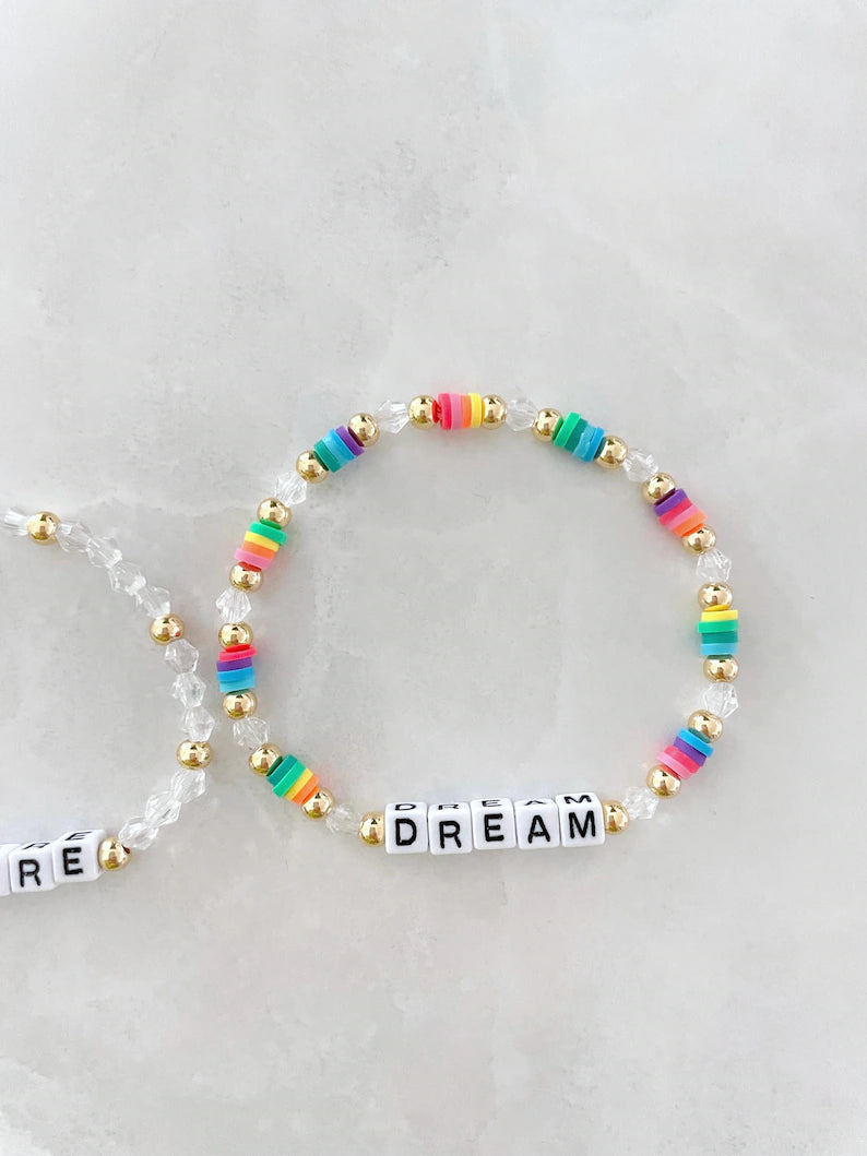 Custom Rainbow Name Bracelet