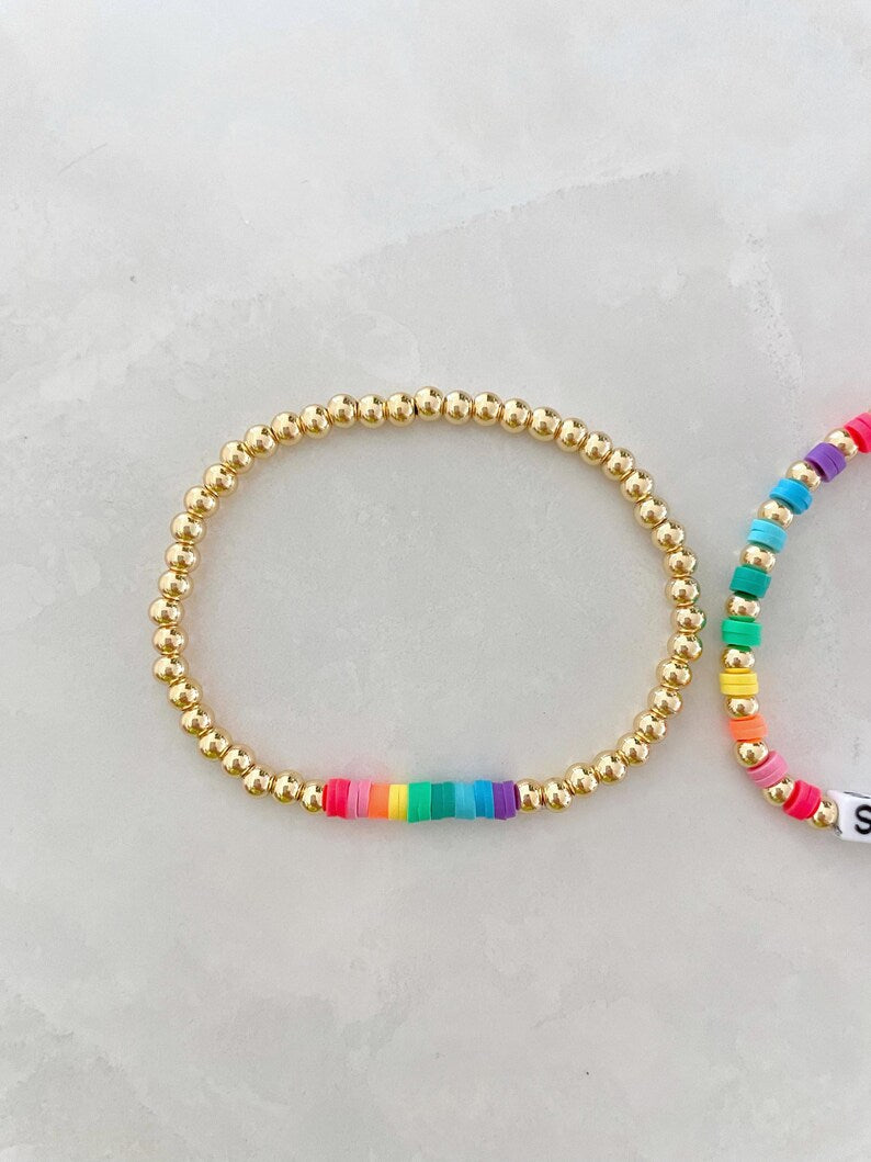 Custom Rainbow Name Bracelet