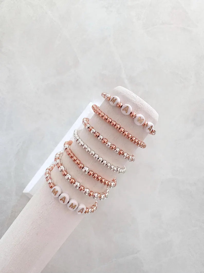 The Rose Gold Mixed Metal Name Bracelet