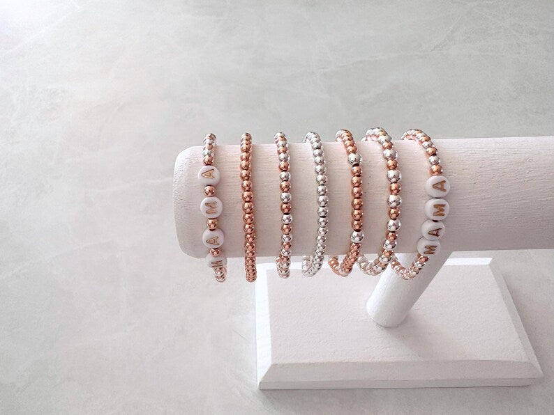 The Rose Gold Mixed Metal Name Bracelet