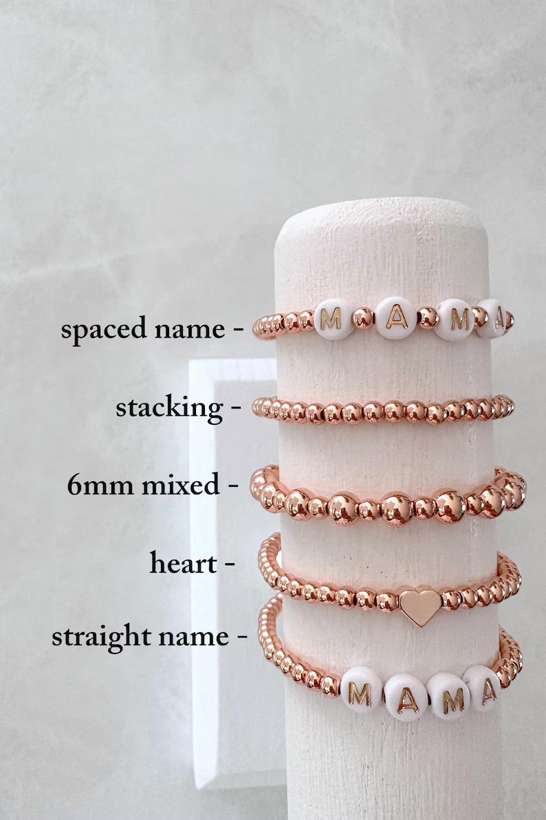 Rose Gold Beaded Bracelets