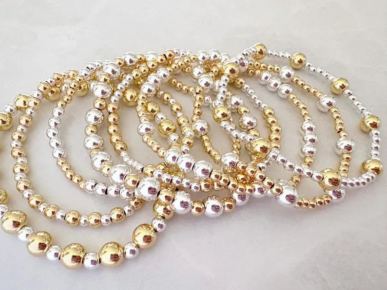 Gold and Silver Mixed Metal Bracelet