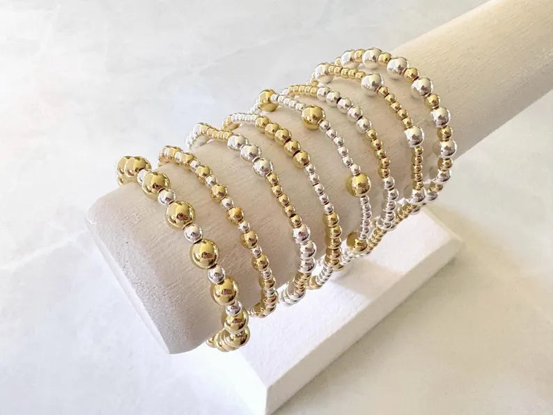 Gold and Silver Mixed Metal Bracelet