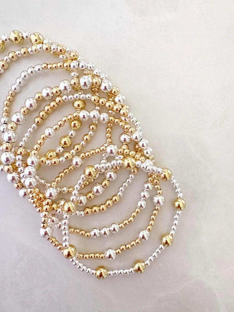 Gold and Silver Mixed Metal Bracelet