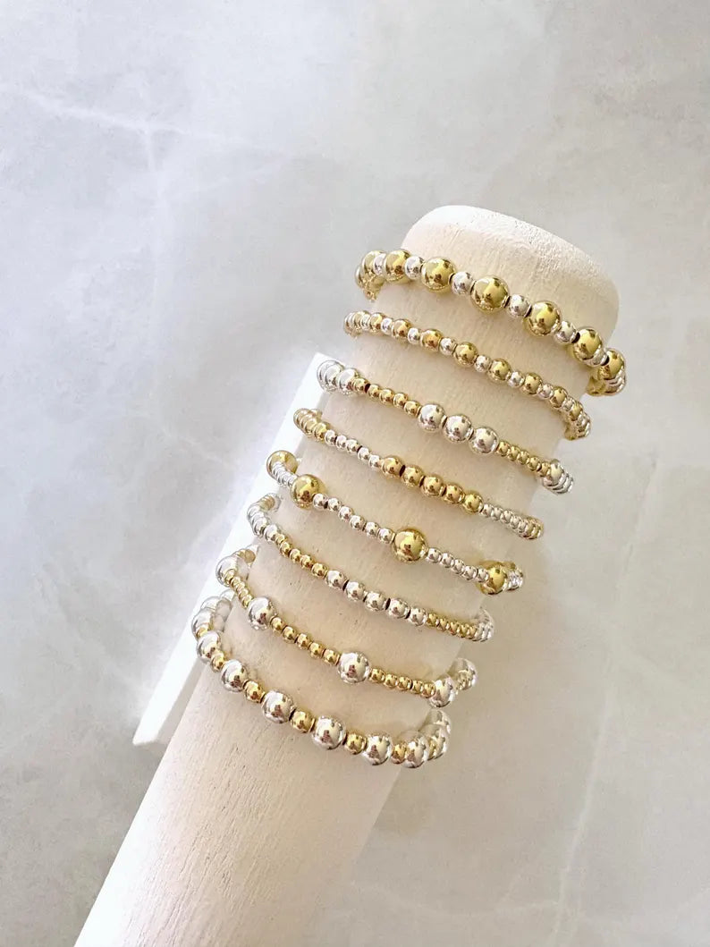 Gold and Silver Mixed Metal Bracelet