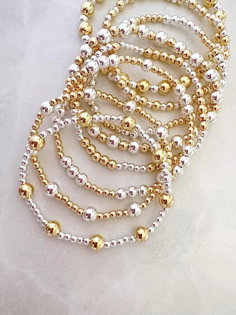 Gold and Silver Mixed Metal Bracelet