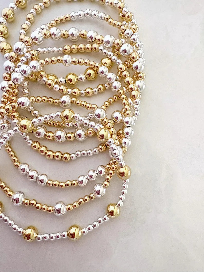 Gold and Silver Mixed Metal Bracelet