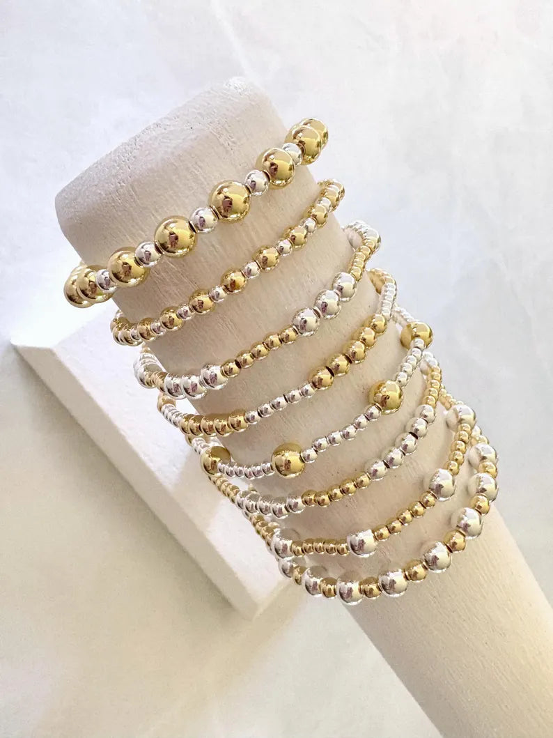 Gold and Silver Mixed Metal Bracelet