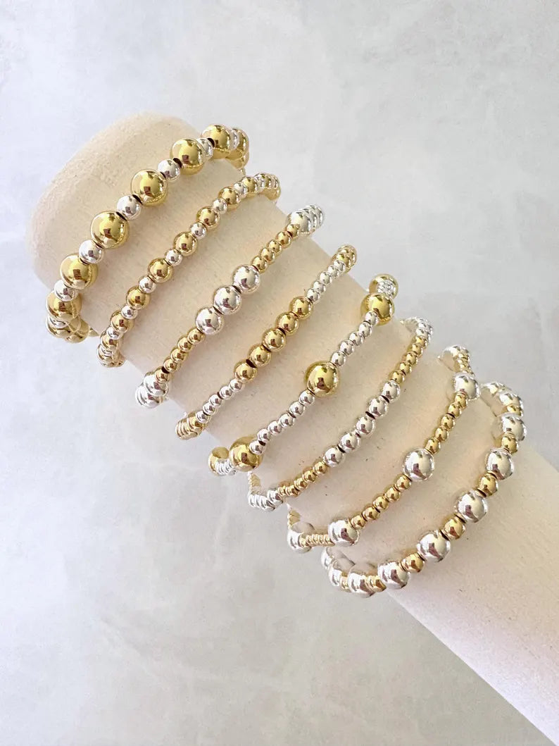 Gold and Silver Mixed Metal Bracelet