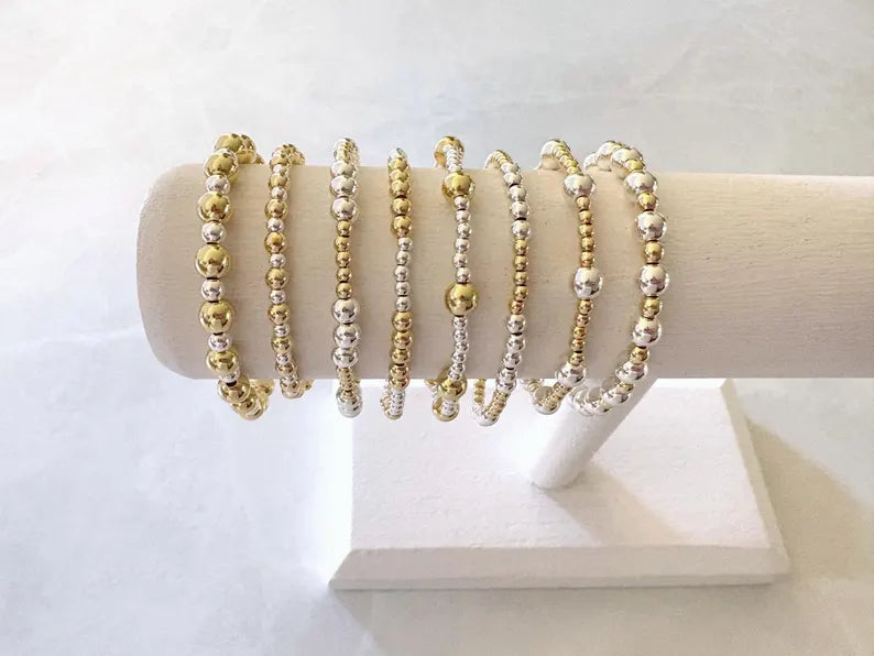 Gold and Silver Mixed Metal Bracelet