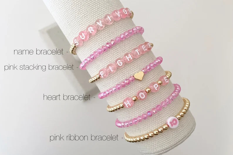 AROMATHERAPY DIFFUSER BRACELET POWER OF HOPE - BREAST CANCER AWARENESS