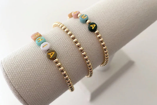 Colorful Letter Bead Bracelets