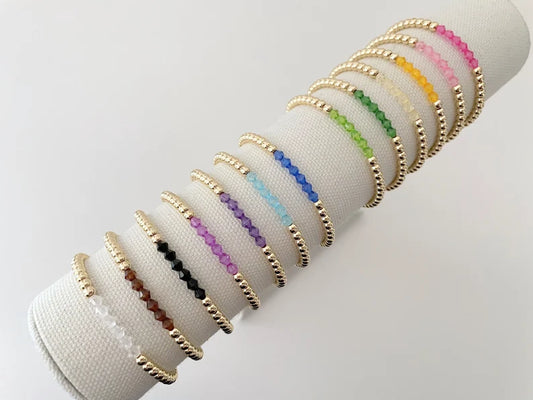 14k Gold Color Block Bracelets