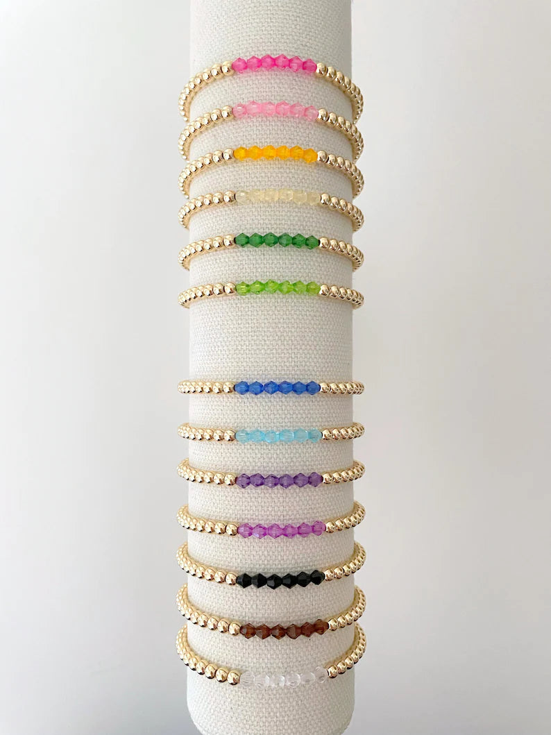 14k Gold Color Block Bracelets – georgia layne