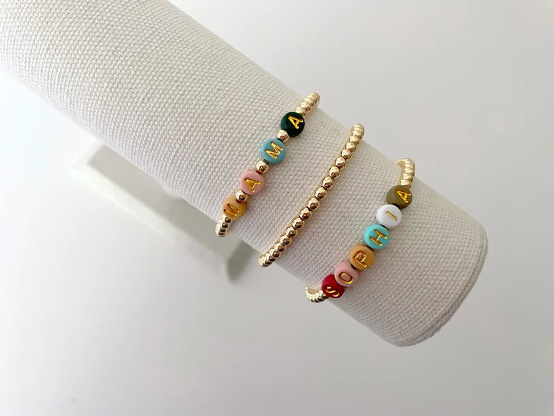 Colorful Letter Bead Bracelets